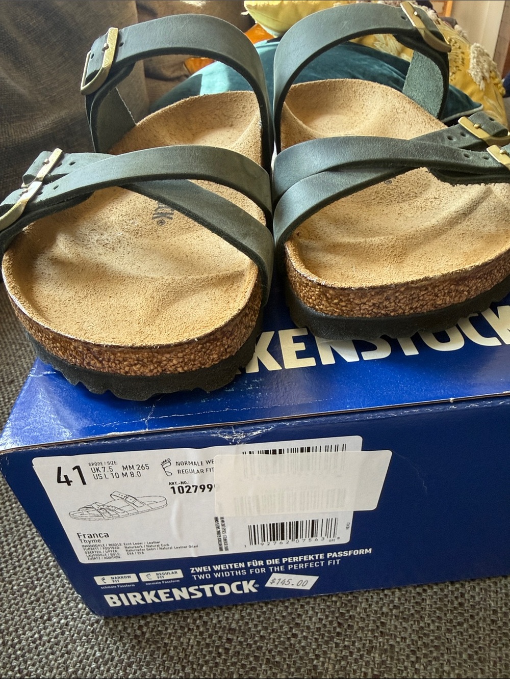 Birkenstock Franca Oiled Leather Sandals, size 41, New in Box - Picture 3 of 3